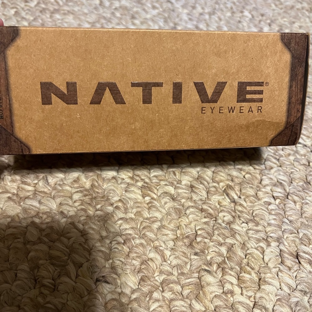 Native Sunglasses. Brown. Never used. Hardtop Polarized Gray. Lifetime warranty